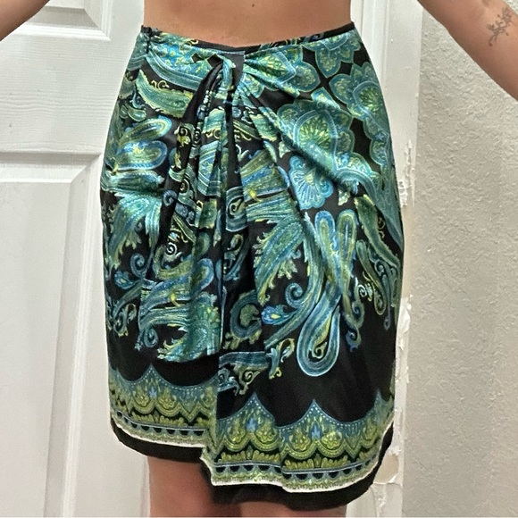 Vintage Y2k Paisley Richie Tailor Wrap Skirt - Picture 7 of 9